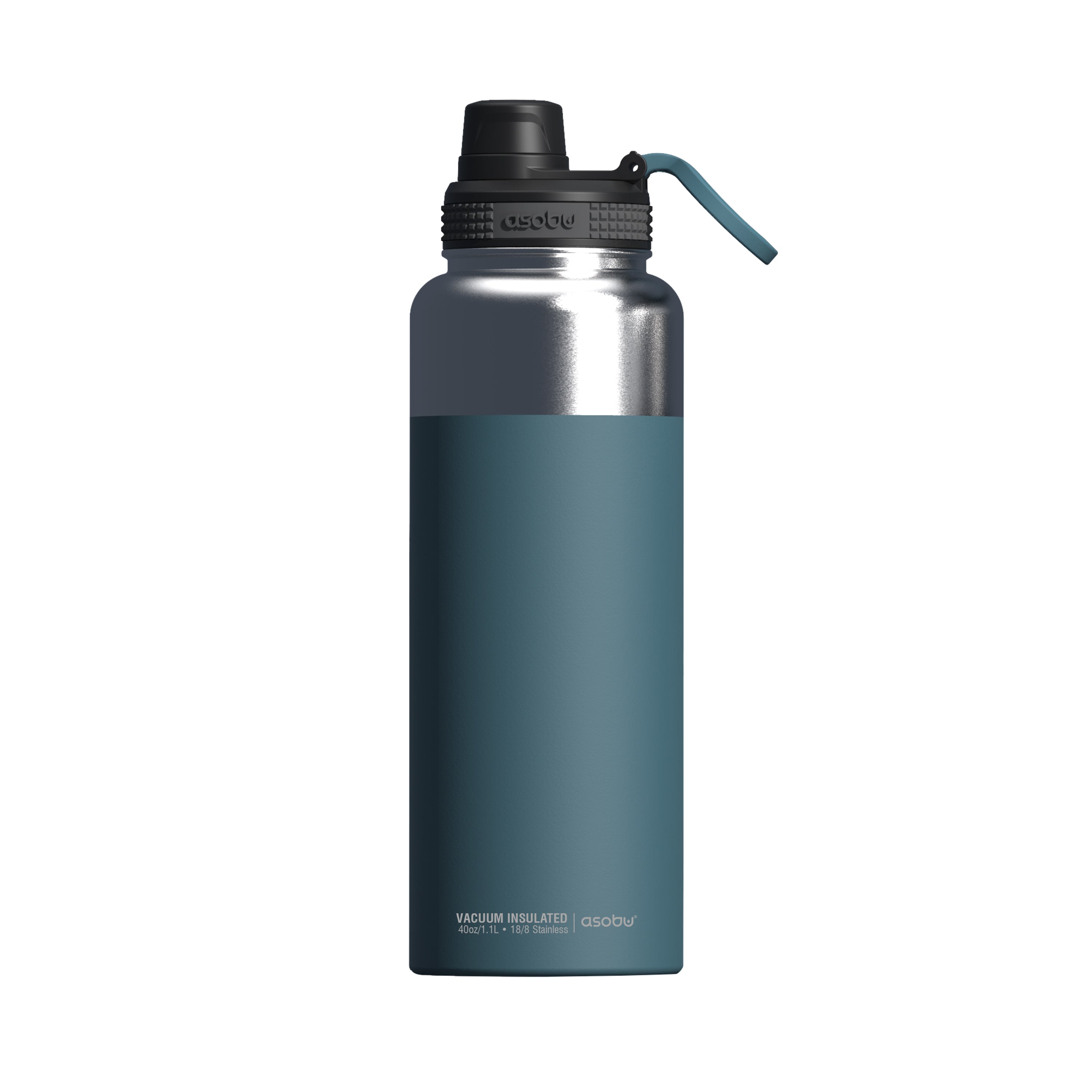Asobu - Mighty Alpine Flask - isolierte Edelstahl Outdoorflasche 1 Liter Blau Asobu - Mighty Alpine Flask - isolierte Edelstahl Outdoorflasche 1 Liter Blau